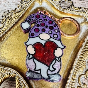 Gnome Heart Keychain