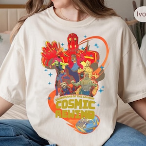 Disney Guardians of The Galaxy Cosmic Rewind Characters T-Shirt, Disneyland Family Matching Shirt, Disney Family Trip 2025 Vacation T-Shirt