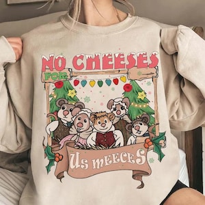 Disney Muppet Christmas Carol No Cheeses For Us Meeces T-Shirt, Disney Christmas Matching Family Gifts, Muppet Mouse Family Christmas Shirt