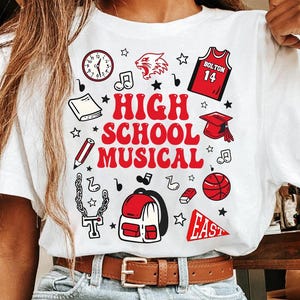 Disney Channel High School Musical Wildcats Logo Icon T-shirt, Disneyland Family Matching Shirt, Disney Troy Bolton East High School T-Shirt