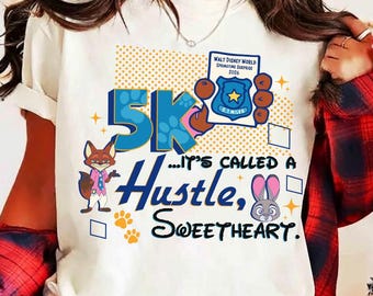 Camiseta "Se llama Hustle Sweetheart" de Zootopia 5k, camiseta de la carrera sorpresa de primavera de Rundisney 5k, carrera Judy de Nick Wilde, cada milla es mágica