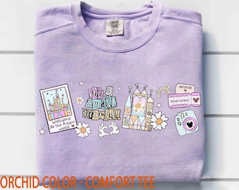 Camiseta de acuarela "Es un mundo pequeño" de Disney Fantasyland Park, camiseta Disney Dreams, camiseta familiar a juego de Disneyland, camiseta de vacaciones familiares 2026