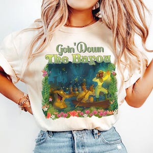 Disney Princess and The Frog Goin&#39; Down the Bayou Scene T-Shirt, Disney Princess Tiana Shirt, Disneyland Tiana&#39;s Bayou Adventure Tee, WDW