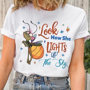 Disney Ray Firefly Look How She Lights Up The Sky T-Shirt, Disney Princess and The Frog Shirt, Disneyland Tiana&#39;s Bayou Adventure Shirt, WDW