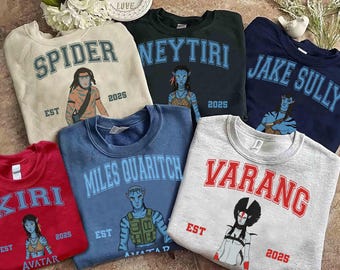 Camiseta con retrato de todos los personajes de Avatar: Fuego y Ceniza, camiseta familiar de Disneyland Avatar Land, camiseta Pandora World of Avatar de Disney's Animal Kingdom