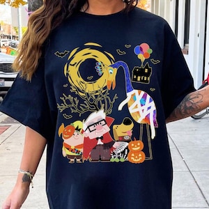 Disney Up Movie Carl Russell Kevin Dug Costume Halloween T-shirt, Disneyland Halloween Party, WDW Disney Halloween Trip Matching Family Tee
