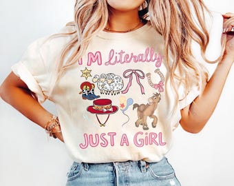 Retro Disney Toy Story buchstäblich nur ein Mädchen rosa T-Shirt, BTW Disneyland Urlaubs Shirt, Familienurlaub, Toy Story Jessie Bo Peep Mädchen Reise