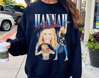 Disney Hannah Montana grafisk vintage-t-shirt, Disneyland familjematchande t-shirt, WDW Magic Kingdom Disneyland-presenter, Hannah Montana-filmen