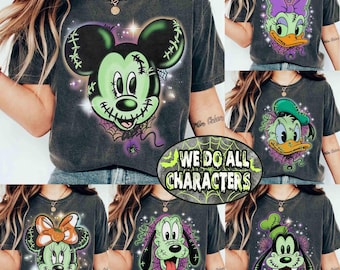 Comfort Colors® Retro Zombie Mickey Minnie Balloons Halloween Couple Shirt, Disney Spooky Season Shirt, Halloween Family Trip Shirts 2026