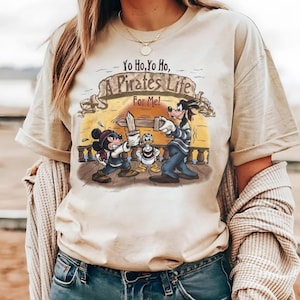 Disney Mickey and Friends Yo Ho A Pirate&#39;s Life For Me Vintage T-Shirt, Disney Cruise Line Shirt, Disney Pirates of the Caribbean Shirt
