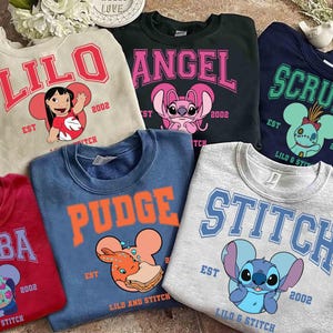 Disney Lilo and Stitch 2026 Mickey Head Full Characters T-Shirt, Disney Lilo & Stitch Shirt, Disneyland Matching Family Shirt, Magic Kingdom image 1