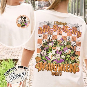 Maglietta personalizzata di Halloween con scheletro di Topolino e i suoi amici, festa di Halloween di Topolino non così spaventosa 2025, maglietta della stagione spettrale Disney