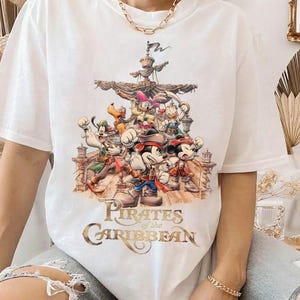 Disney Mickey and  Friends Pirates Of The Caribbean Retro T-Shirt, Disney Cruise Line Family T-Shirt, Disney Pirates of the Caribbean Shirt