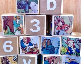 peter rabbit abc wooden blocks