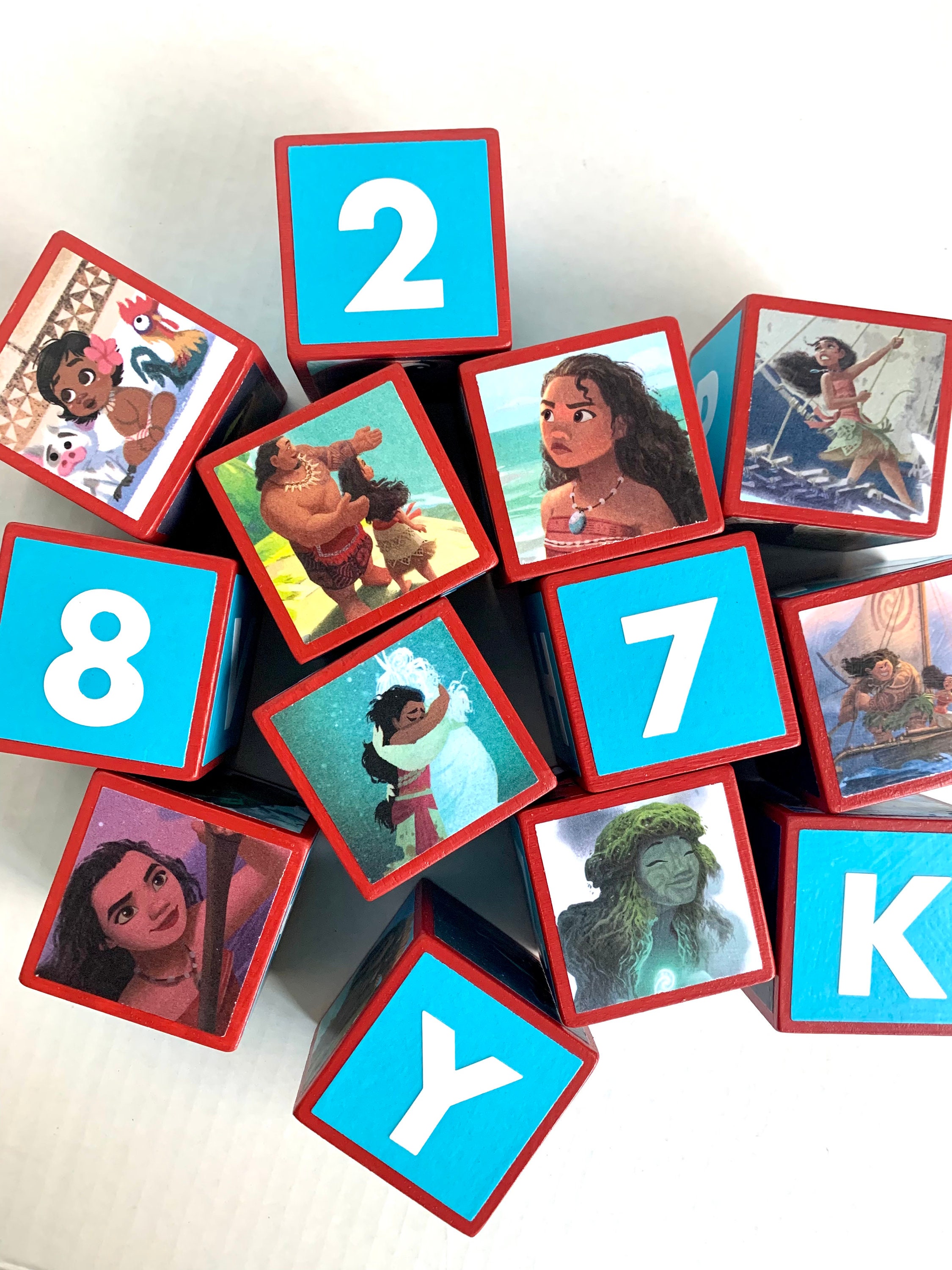 Moana Building Blocks also Available in Set of 6 Moana Etsy