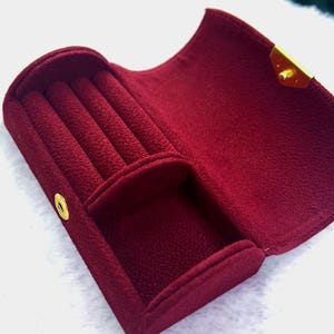 Burgundy Velvet Jewelry Box