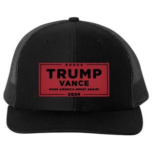 Donald Trump Hat | Richardson 112 | Trump Vance 2024 | Make America Great Again | Leather Patch Hat | MAGA | USA | Donald Trump | Hats
