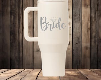 Custom Etched Bride Hydrojug Traveler | Bride Gift | Bridal Party Gift | Personalized Water Jug | Wedding Keepsake | Hydrojug Traveler 40oz