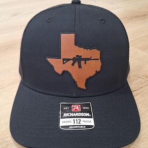 AR15 State Leather Patch Richardson 112 Trucker Hat