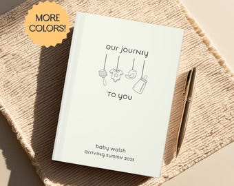 Personalized Pregnancy Journal Adoption Journey Diary New Mom to Be Gift Expecting Parent Keepsake Bump to Baby Notebook IVF Record Book