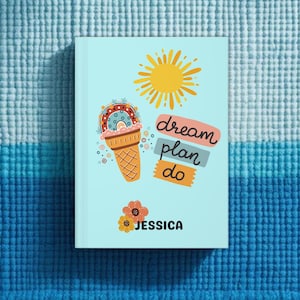 Diario infantil personalizado, bonito cuaderno para niña, regalo personalizado para preadolescentes, planificador de objetivos, cuaderno de recuerdos para niños, diario de escritura creativa
