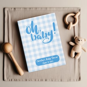Libro de visitas para baby shower, diario personalizado con consejos para futuras mamás, carta para nuevos padres, recuerdo de recuerdo, cuaderno de tela con detalles de bebé.