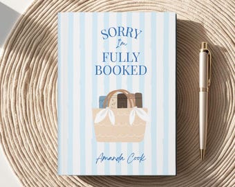 Sorry I'm Fully Booked Reading Journal Personalized Book Lover Gift Custom Lined Notebook for Readers Women Girls Summer Beach Reading List