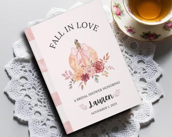 Fall in Love Personalized Bridal Shower Guest Book Letter to Bride Advice Notebook Bride to Be Wedding Guest Memory Keepsake Gift Ideas