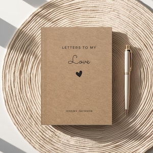 Diario de cartas a mi amor Cuaderno de notas personalizado para parejas como regalo de aniversario Recuerdo de historia de amor Notas de amor Diario de relación personalizado