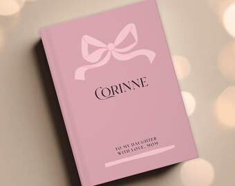 Brief aan Dochter Gepersonaliseerde Journal Coquette Strik Custom Notebook Cadeau Geheugen Aandenken Creatief schrijven Notitieboek Tween Dream Diary