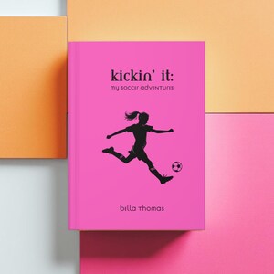 Girls Soccer Journal Kickin It Personalized Notebook for Soccer Player Gift for Teen Girl Athlete Pink Custom Soccer Memory Book Sport Diary