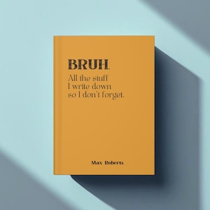 Diário de escrita para adolescentes, caderno personalizado, presente para ele, presente de aniversário engraçado para rapazes, caderno de escrita criativa de metas e ideias