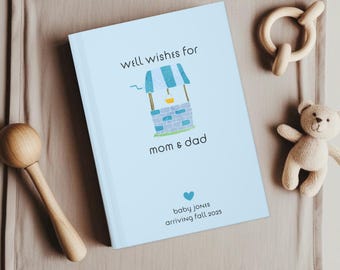 Well Wishes Advice Notebook for New Baby Personalized Journal for Expecting Parents Custom Baby Shower Gift for Baby Sprinkle Keepsake