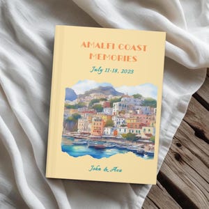 Carnet de voyage pour couple personnalisé lune de miel sur la côte amalfitaine, cadeau souvenir pour voyageur du monde, cadeau pour amoureux de l'aventure