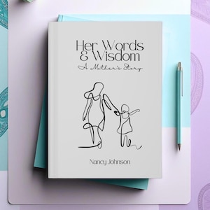 Diario de la historia de una madre, cuaderno de recuerdos personalizado, diario de vida y legado, regalo para mamá, carta a un niño, cuaderno para el Día de la Madre
