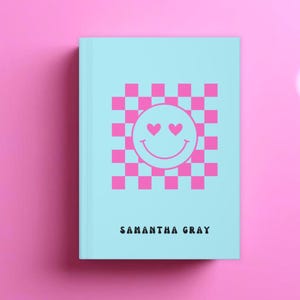 Diario personalizado para adolescentes, cuaderno retro con cara sonriente a cuadros, regalo para niñas preadolescentes, diario, libro de recuerdos para metas y sueños, recuerdo de cumpleaños