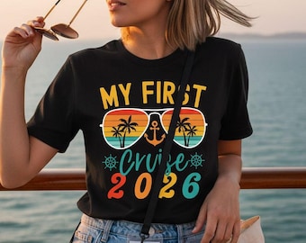 Meine erste Kreuzfahrt 2026 Shirt, Kreuzfahrtreise Hoodie, erste Kreuzfahrt Pullover, Mädchen Kreuzfahrt T-Shirt, Kreuzfahrt Urlaubsgeschenk, Familien passende Reise Sweatshirt