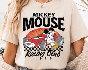 Mickey Racing Club Shirt, Disney Racing Car Shirt, Disney Retro Racing Shirt, Disneyland Vacation Tee, Disney Family Trip 2026 Tee