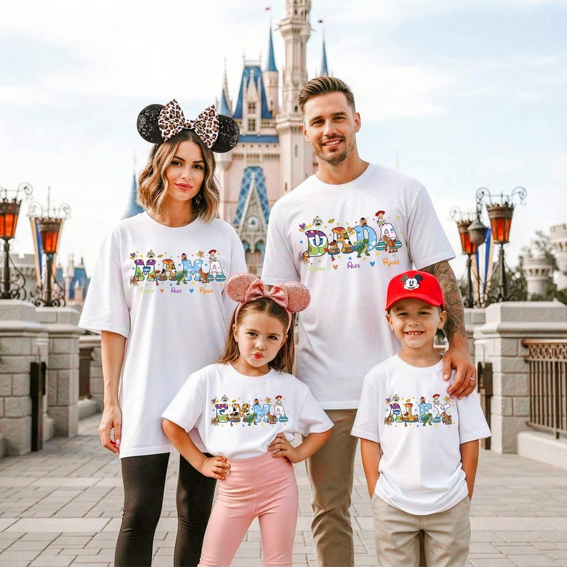 Toy Story Family Matching Shirt, Disney Custom Mama Dada Sweatshirt, Woody Kids Sweater, Jessie Mother's Day Gift Tee, Disneyland Trip Tee