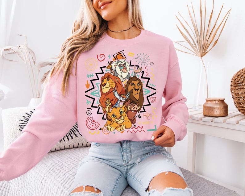 Retro 90's Lion Kİng Sweatshirt, Disney Animal Kingdom Shirt, Hakuna Matata Matching Sweater, Timon Pumbaa Nala Toddler Tee, Disneyland Trip