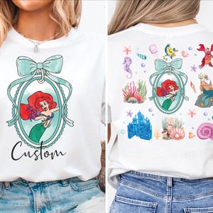 Coquette Princess Ariel Shirt, Disney The Little Mermaid T-shirt, Custom Ariel Mermaid Sweatshirt, Disneyland Girls Trip Tee, Magic Kingdom