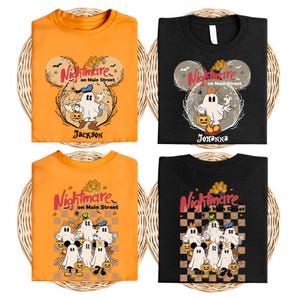Custom Mickey and Friends Halloween Shirt, Disney Nightmare on Main Street T-shirt, Halloween Party Sweatshirt, Disneyland Family Group Tee