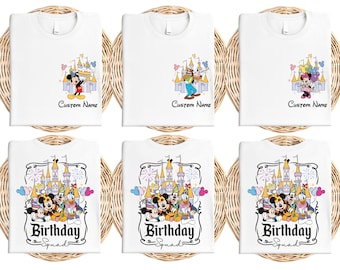 Disney Birthday Squad Tee, Mickey & Friends Best Birthday Ever T-shirt, Custom Birthday Gift, Disneyland Family Birthday Trip Tee