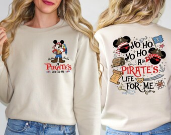 Yo Ho Ho Mickey Piraten-Sweatshirt, Piratenleben für mich Hoodie, Disney-Familien-Piraten-Pullover, Captain Mickey Sweat, Disneyland Urlaubs-T-Shirt