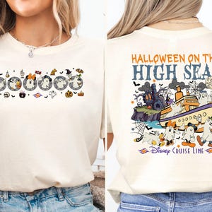 Mickey and Friends Halloween Shirt, Disney Halloween on the High Seas T-shirt, Disney Cruise Line Halloween Tee, Family Halloween Trip Gift