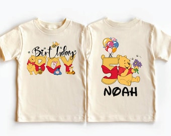 Disney Winnie the Pooh Birthday Boy Shirt, Custom Winnie the Pooh Shirt, Disney Pooh Bear Birthday Party Shirt, Disney Birthday Boy Shirt