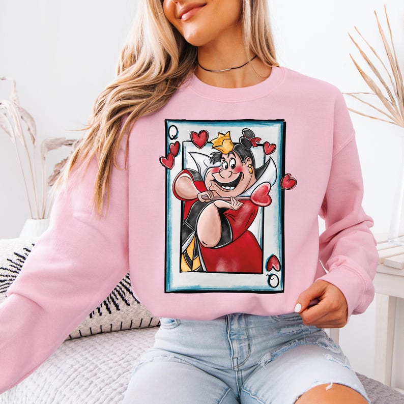Disney Alice in Wonderland Queen of Hearts Shirt, Off With Their Heads T-shirt, Disney Girls Trip Hoodie, Disneyland Family Matching Gift