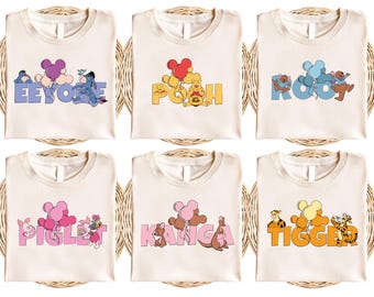 Disney Winnie The Pooh Sweatshirt, Piglet Tigger Eeyore Hoodie, Disney Group Matching Sweater, Disney Family Trip Sweat, Disneyland Trip Tee