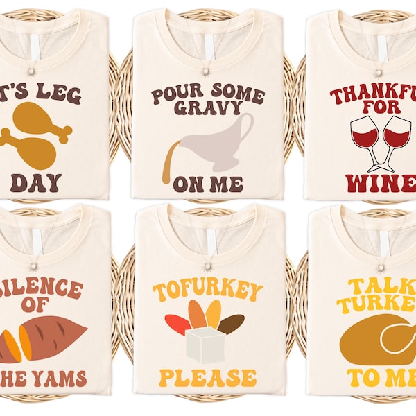 Thanksgiving Dinner Group Shirt, Thanksgiving Food Puns T-shirt, Family Thanksgiving Hoodie, Turkey Day Tee