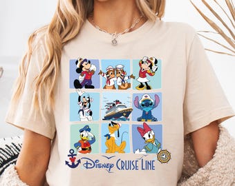 Camiseta Mickey & Friends Cruise Line, Camiseta Disney Stitch Minnie Cruise Squad, Moletom Cruzeiro, Moletom com Capuz para Férias em Família na Disneylândia